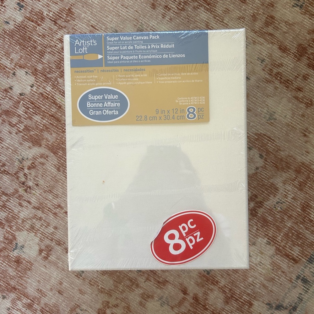 8 count canvases